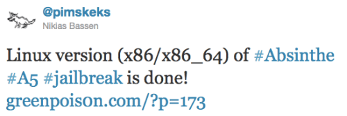 Absinthe Jailbreak Utility Updated to v0.3, Released for Linux