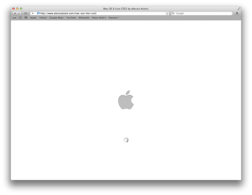 Mac OS X Lion Recreated With CSS3
