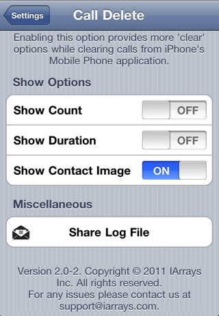 CallDelete Gets Updated With Support for the iPhone 4S and iOS 5