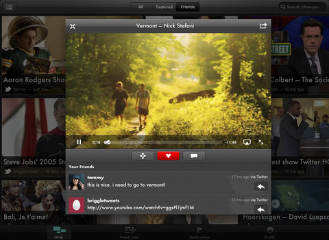 Showyou Collects Videos Shared By People You Know for Viewing on the iPhone/iPad