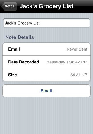 Note2Self 2.0 - iPhone Audio Recorder