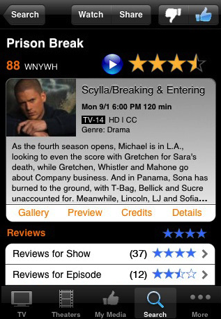 i.TV - Movie and TV Guide for iPhone
