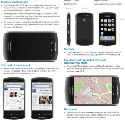 Vodafone Accidentally Uses iPhone Images for Blackberry Storm