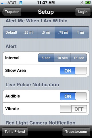 Trapster for iPhone Alerts You To Police Speed Traps