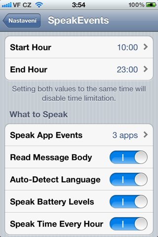 SpeakEvents可以帮助您朗读出iPhone手机上的通知栏讯息以及短信息