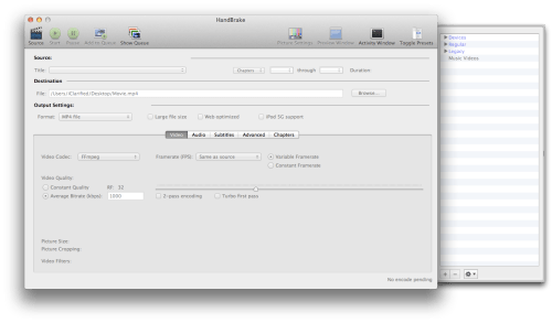 HandBrake Video Encoder Updated to 0.9.6 HandBrake Video Encoder Updated to 0.9.6