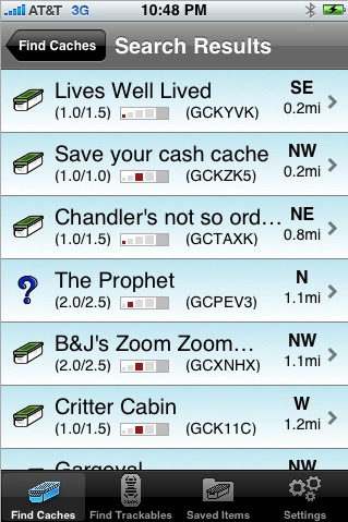 Geocaching App for iPhone Now Available