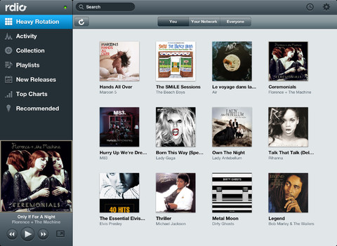 Rdio App Gets Support for Retina Display iPad
