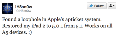 iH8sn0w Finds Way To Downgrade A5 Devices! [iPhone 4S, iPad]