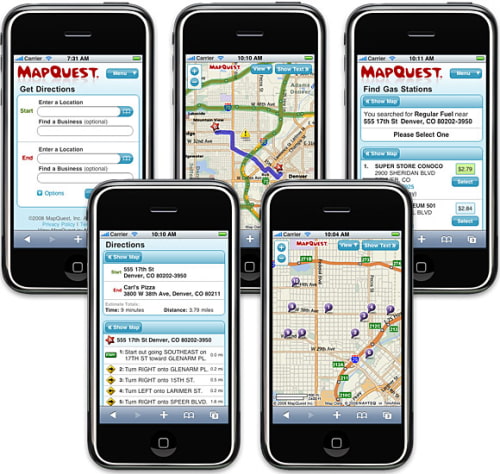 MapQuest Optimizes for iPhone