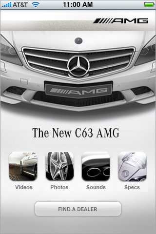 Mercedes-Benz C63 AMG iPhone Application
