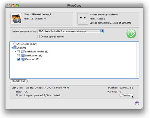 PhotoCopy - iPhoto to Flickr Mirroring Utility