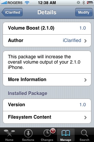 Volume Boost For iPhone On 2.1 Firmware