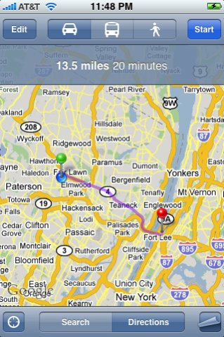 iPhone 2.2 Firmware Adds Public Transit/Walking Directions