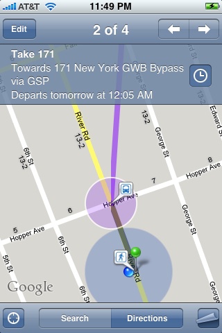 iPhone 2.2 Firmware Adds Public Transit/Walking Directions