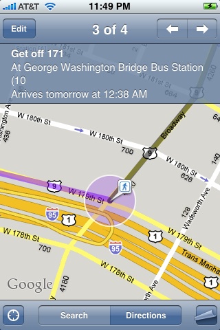 iPhone 2.2 Firmware Adds Public Transit/Walking Directions