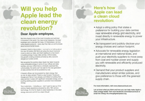 Greenpeace Activists Protest From Roof of Apple&#039;s Irish Headquarters