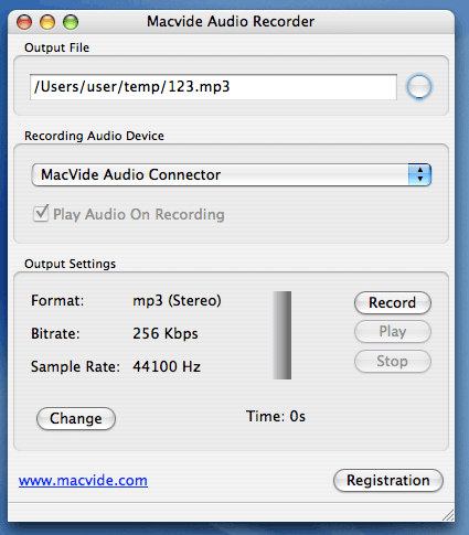 Macvide Audio Recorder 2.0 for OS X