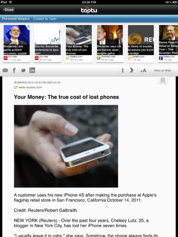 Taptu Social News Reader for iOS Gets iPad Retina Display Supprt, Device Syncing