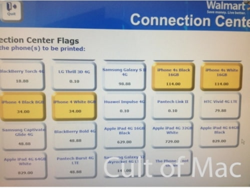 Walmart Drops Price of iPhone 4S and iPhone 4 by $74 and $54