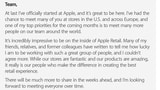 New Apple Senior VP of Retail Reaches Out to Employees