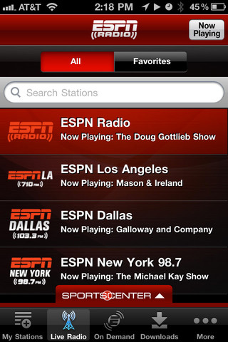 ESPN Radio for iOS Adds Offline Listening Capabilities
