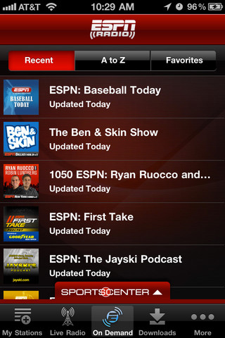 ESPN Radio for iOS Adds Offline Listening Capabilities