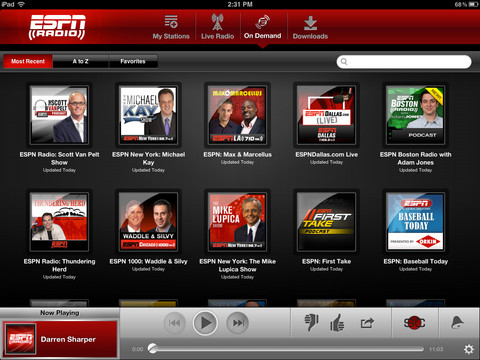 ESPN Radio for iOS Adds Offline Listening Capabilities