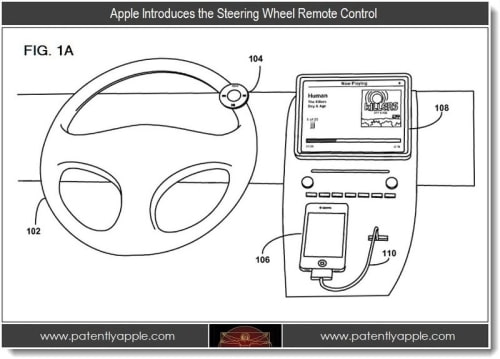 Apple Patents Wireless Clickwheel Remote for Your Vehicle&#039;s Steering Wheel