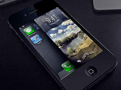 iOS Lock Screen &#039;Fold to Unlock&#039; Concept [Image]