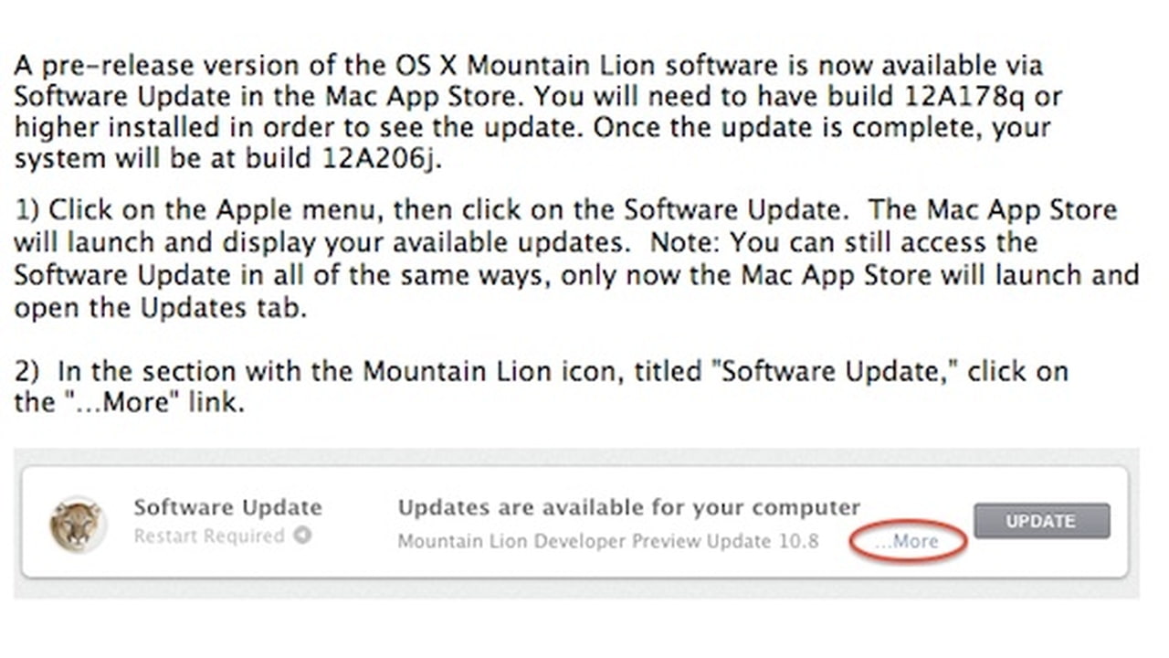 Apple Releases Update to OS X Mountain Lion Developer Preview 3 ...