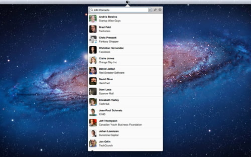 Cobook Manages Your Contacts From the Menubar