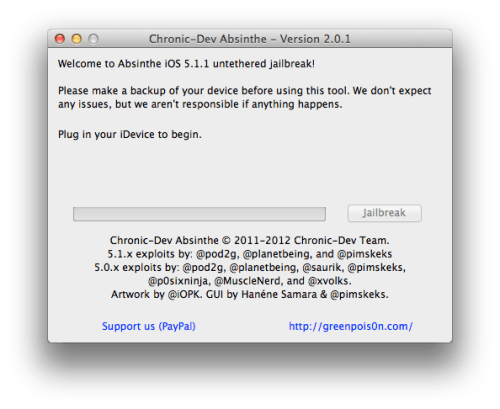 Absinthe 2.0.1 Released to Fix Minor Issues