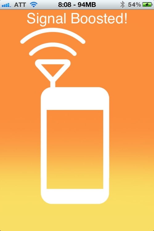 Signal Booster Resets Your iPhone Network Signal With One Touch