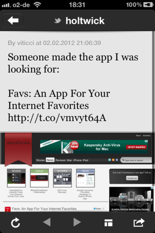 Favs App Syncs Favorites From Various Social Networks to Your iPhone
