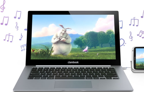 ClamBook é um Laptop que funciona através do seu iPhone ou dispositivo Android
