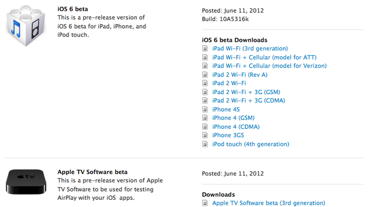 Apple Posts iOS 6 Beta for Developers to Download - iClarified