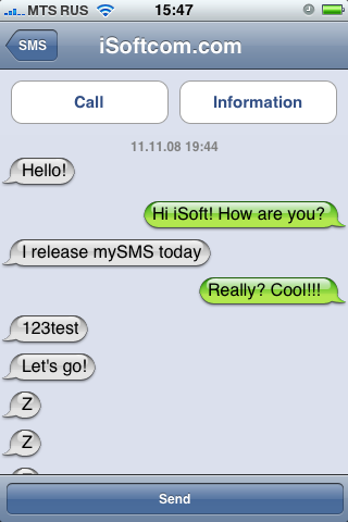 MySMS Encrypts iPhone SMS Messages