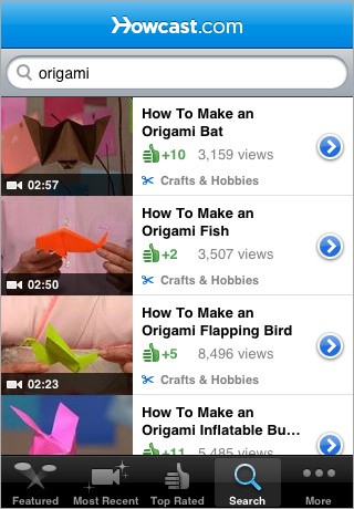 First iPhone Application for How-To Videos