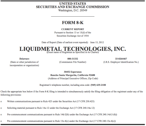Apple Extends Agreement With Liquidmetal Until 2014