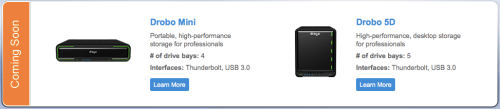 New Drobo 5D, Drobo Mini Thunderbolt Storage Devices Announced [Video]