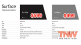 Microsoft Surface to Start at $599 for RT Model, $999 for Pro Model?