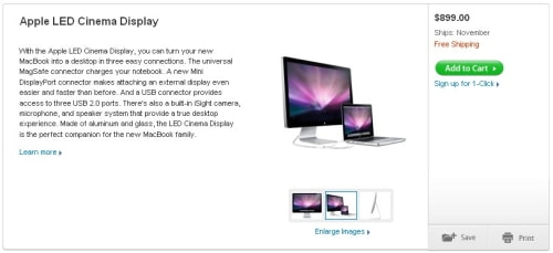 Apple Taking Orders For New 24inch LED Display