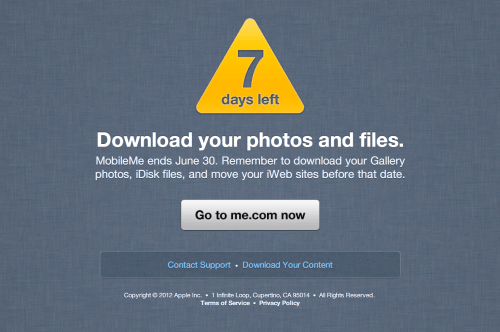 Only 7 Days Left to Transfer Out Your MobileMe Data