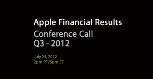 Apple Announces Third Quarter Conference Call