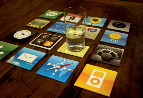 iPhone Icon Coaster Set Gift Idea