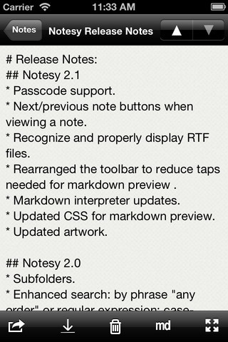 Notesy pour Dropbox App bénéficie de l&#039;aide de code d&#039;accès, et plus