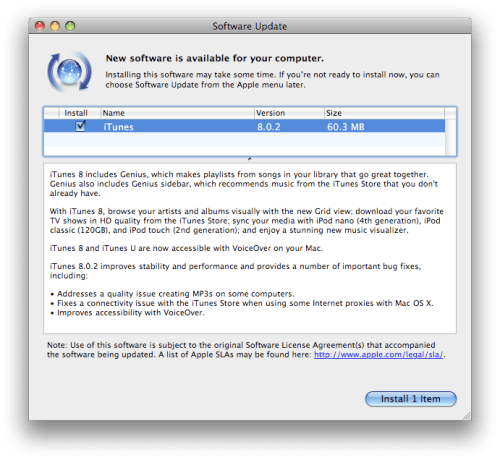 Apple Releases iTunes 8.0.2
