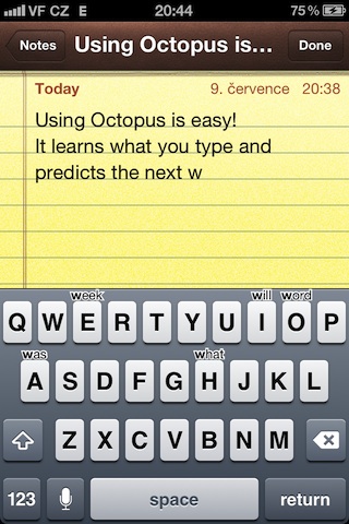 Octopus Keyboard disponível para iPhone