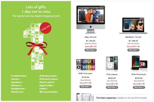 Apple Posts Black Friday Deals Online